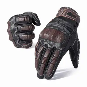 Gants de course en cuir de conception personnalisée pour Motocross Motos Pro Biker Écran tactile Caractéristiques étanches Prix - Product Image 1