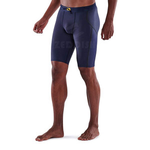 Shorts de compression mi-longue sportifs pour hommes, modèle 2025, dernière conception, taille élastique, motif uni, pour la course à pied, prix de gros - Product Image 4