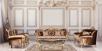 Canapé modulable classique de luxe Jamila en bois massif, réglable, de haute qualité, avec éponge artisanale, design artisanal, pour hôtel, appartement, villa