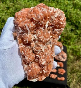 Lot d'Orange Heulandite Clear Apophylliyte et sur la matrice Minéraux de l'Inde - Product Image 1