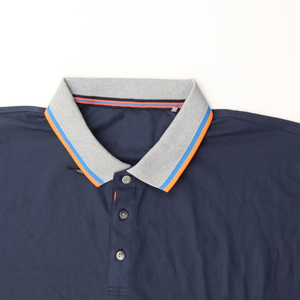 Jersey de golf de manga corta con patrón sólido para hombre para polos que absorben la humedad directamente del fabricante - Product Image 3