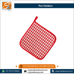 Proveedor indio La mayoría de las ventas Uso de cocina suave y duradero 100% Soportes para ollas de lona de algodón reciclado - Product Image 2