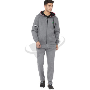 Men Drawstring Hooded Tracksuit Customized Casual Jogger Set Winter Solid Breathable Printed Sweat Suit Training Wear - Product Image 1