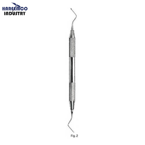 Excavateur dentaire de marque personnalisée Cuillère à double extrémité Dentiste Endodontie Orthodontie Curettes osseuses Instruments manuels à main CE - Product Image 1