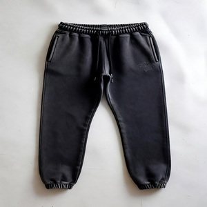 Custom Embroidered Cotton Fleece <b>Lace</b> Jogger Sweatpants for Men-Streetwear Gym Wear with <b>Elastic</b> Waist Private Label OEM Service - Product Image 6