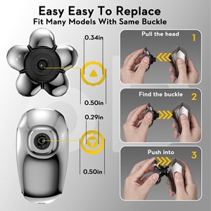 Cabezales de Repuesto para Afeitadora Eléctrica de Cinco Cuchillas Dobles, Lavables, Rotatorios, para Rostro, Aptos para Uso en Autocaravanas - Product Image 5