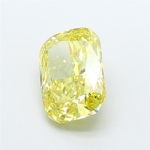 Diamant de laboratoire certifié CVD, jaune vif, taille coussin, pierre précieuse brute, éclat radieux, élégance, joaillerie fine, luxe - Product Image 5