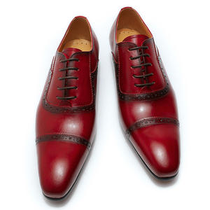 Chaussures de mariage en cuir pour hommes, couleurs blanc et noir, design élégant, confortables, chaussures formelles pour le marié, fête de mariage, banquet - Product Image 3