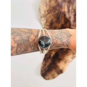 Donovan Nez Blue Moon Turquoise & Sterling Silver Fashion Cuff Bracelet - Product Image 1