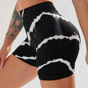 กางเกงขาสั้นออกกำลังกายเอวสูงสำหรับผู้หญิงกางเกงกีฬาแห้งเร็วระบายอากาศได้ดี - Product Image 5