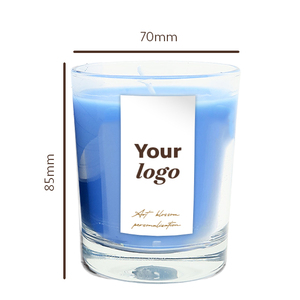 Candela Aromaterapica di Lusso Moderna Fatta a Mano, 20cl, Logo Personalizzato, Cera Mista in Barattolo di Vetro Cilindrico - Product Image 4