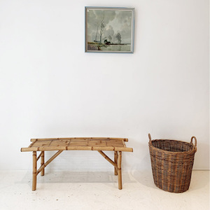 Banco de sofá de asiento largo, cancha de tenis, muebles de patio trasero, bancos de salón de espera de bambú natural duraderos - Product Image 4