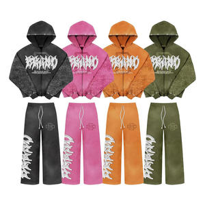 Pantalon décontracté en coton 100% personnalisé, streetwear, brodé, taille 6XL, haute qualité, motif droit, fermeture élastique à la taille, blanchi - Product Image 5