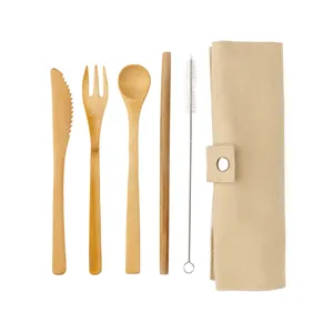 Ensemble de couverts en bambou écologiques pour le camping et les aventures en plein air - Product Image 5