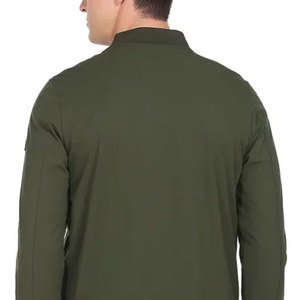 Chaquetas de manga larga para hombre hechas con material de LICRA 100%, chaquetas de LICRA de estilo callejero de secado rápido para hombre a la venta - Product Image 5