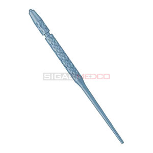 Manche de scalpel manuel professionnel 145 mm (5,34 pouces) droit, revêtement en titane bleu, non stérile, réutilisable, porte-lame général - Product Image 5