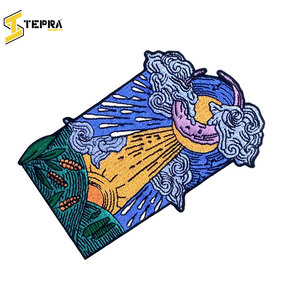 Parche bordado de PVC con forma de flor de Color de contraste tejido 3D personalizado de alta calidad, logotipos de ropa deportiva de fieltro para sombreros - Product Image 3