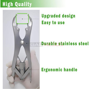 Pince à élastomère réutilisable en acier inoxydable allemand pour l'identification des chèvres, pour utilisation vétérinaire, opération sur animaux de compagnie, chiens, moutons, bétail - Product Image 3