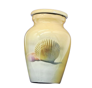 Urna de cremación KEEPSAKE Escena de playa urna de ceniza Concha Marina Recuerdo Temático Playa y Océano Urna de cremación Titulada Seashell Serenity - Product Image 6