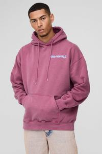 Sudadera con capucha lavada con gráfico de volcán con estampado de pájaro Homme de gran tamaño personalizada, sudaderas con capucha para hombre, mezcla de algodón, diseño personalizado, última moda - Product Image 3