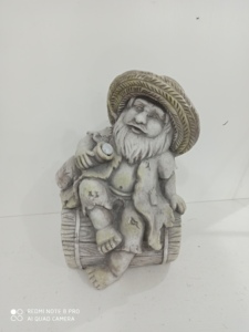 Statue de gnome de jardin à énergie solaire en gros, prix d'usine, décoration de lutin en résine antique avec lampe frontale LED pour l'extérieur - Product Image 4