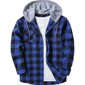 Vente directe d'usine hommes décontracté poche avant luxueux séchage rapide sur mesure 100% coton hiver flanelle Double couche sweats à capuche - Product Image 1