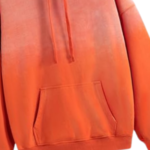 เสื้อฮู้ดดี้สีส้มฟอกสีสไตล์วินเทจทรงโอเวอร์ไซส์ ผ้าฟลีซเนื้อนุ่ม สตรีทแวร์ เสื้อกันหนาวแฟชั่นฤดูหนาว สำหรับผู้ชายและผู้หญิง - Product Image 3