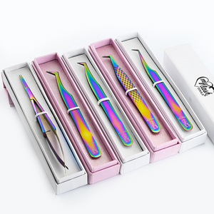 Lash <b>Tool</b> eyelash extension tweezers set <b>Kit</b> 90 Degree Lash Tweezers Volume Isolation Lashes Eyelash Scissor Fiber Tip <b>tool</b> - Product Image 1