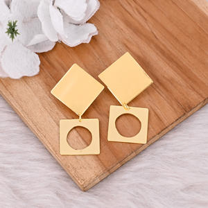 Luxury Gold Plated <b>Brass</b> Stud Earrings Premium Look Designer <b>Brass</b> Earrings For Export In Bulk Quantity Accept Custom Design - Product Image 1