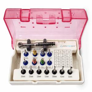 Kit Completo de Fresas para Osteodensificación para Implantes Dentales, Juego de Fresas de 2.0mm a 5.5mm con Implante - Product Image 4