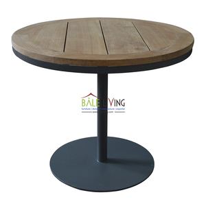 Cattalina Elegant Minimalist Modern <b>Round</b> Grey Wood Bar <b>Table</b> for Villa Living Room Dining Outdoor Furniture Use Hotels - Product Image 3