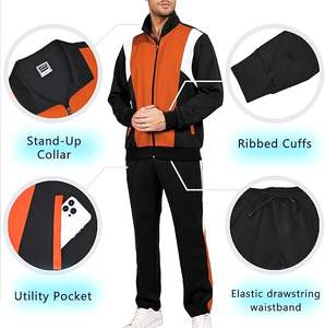 Survêtements en molleton unisexe d'hiver sur mesure en gros, en spandex/polyester respirant, à double taille, à jambes larges, avec cordon de serrage - Product Image 4