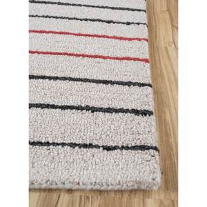 Tapis en laine et viscose tufté à la main, motif géométrique, couleur ivoire, pour salon, chambre, couloir - TNQ-07 - Product Image 4