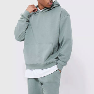 Fabricante de Conjuntos Deportivos Personalizados con Logotipo, Sudadera Holgada de 500 GSM, 100% Algodón, y Pantalones Deportivos - Product Image 2