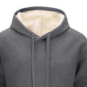 Sudaderas con capucha de lana gruesa para hombre, sudaderas con capucha, abrigo cálido de terciopelo de invierno con forro polar, jersey de manga larga, Tops, sudadera sólida - Product Image 6