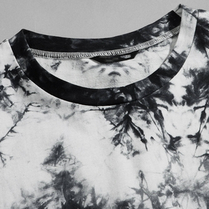 Venta al por mayor 100% algodón contraste costilla camisetas lavado con ácido pantalones cortos vintage conjunto suelto ropa deportiva de dos piezas casual hip hop slim fit conjuntos - Product Image 3