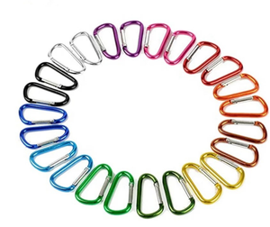 Yüksek kalite en iyi fiyat D tipi alüminyum alaşım karabina askı Oval hızlı bağlantı kilitleme Karabiner kanca toka yapış kanca - Product Image 6