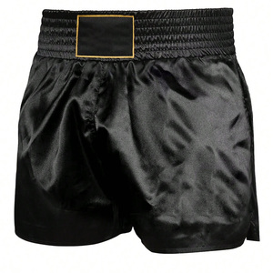 Pantalones cortos de boxeo personalizados para hombres, material transpirable OEM para entrenar combates y peleas con marca de etiqueta privada - Product Image 1