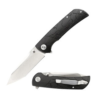 Alta gama personalizable negro G10 al por mayor 9CR hoja plegable bolsillo supervivencia cuchillo OEM ODM al por mayor hecho en Pakistán - Product Image 4