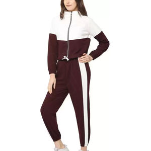 Ropa deportiva ajustada de manga larga de Color sólido de alta calidad, conjunto de chándal de 2 piezas para mujer - Product Image 2