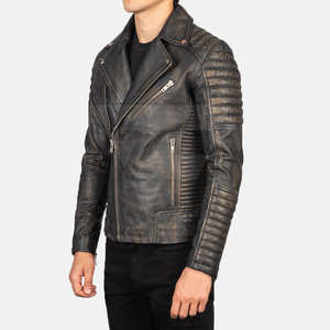 Chaqueta de Cuero Casual de Alta Calidad para Hombre, Hecha a Medida en Pakistán, con Cierre, Cuello Alto de Lona, Exterior de Poliéster, para Invierno - Product Image 6