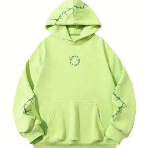 Sudadera con capucha lavada con ácido Terry francés de gran tamaño, ropa de calle gruesa de algodón pesado, sudadera básica de mezcla de algodón - Product Image 3