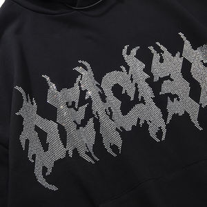 Calidad Premium Último Diseño Hombres Rhinestone Básicos, Algodón Mezclado Sudaderas Nueva Llegada Pullover Hombres Rhinestone Sudaderas - Product Image 2