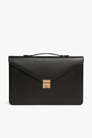 Bolso de Cuero Genuino de Primera Calidad, Suave y Ligero, con Cierre de Cremallera, para Uso Profesional, Elegante y Lujoso, Unisex, para Portátil, de Cuero Real