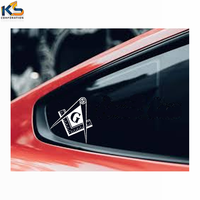 Autocollants en vinyle PVC réutilisables imperméables avec symbole de loge maçonnique personnalisé, impression UV longue durée de haute qualité, 6x4 pouces, pour mur