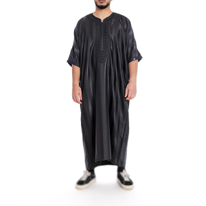 High Quality Moroccan Thobe for Men Muslim Clothing Wholesale Long Sleeve Jubba Robe Factory Price - Product Image 2