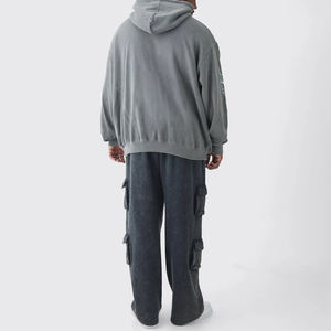 Fabrication d'usine OEM de sweats à capuche 100% en molleton de coton personnalisés à séchage rapide respirant brodé unisexe sweats à capuche surdimensionnés pour l'hiver - Product Image 4