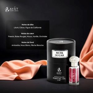 Aceite de Perfume de aceite de azúcar de MUSK, 12ML (colección Tola) de Ayat, Perfume de aceite árabe, fragancias - Product Image 4