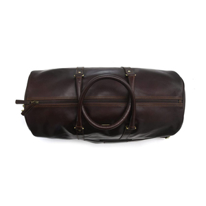Sac de voyage en cuir véritable pour le week-end, la salle de sport, la nuit, avec bandoulière réglable et intérieur spacieux - Product Image 5
