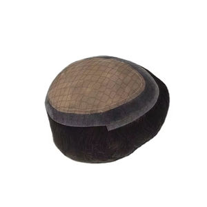 Perruque toupet en cheveux humains 100% soie Pro Remy Virgin Raw Taz Indian Hair - Product Image 1